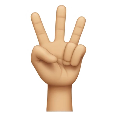 3 fingers up together  sticker