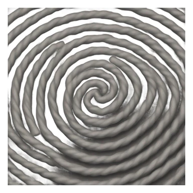 spinning rope, black, spiral sticker