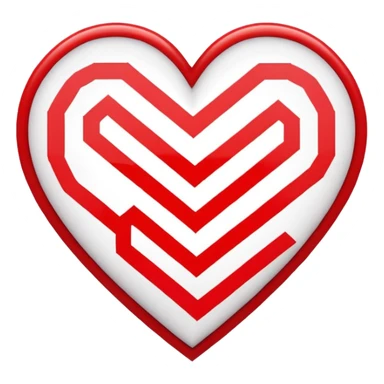 eight bit heart ￼ sticker