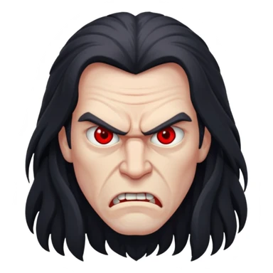 very angry long haired man sticker