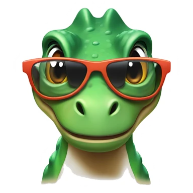 Dinosaurio con gafas sticker