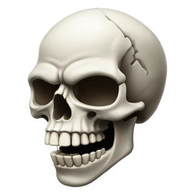 Head banging skull sticker