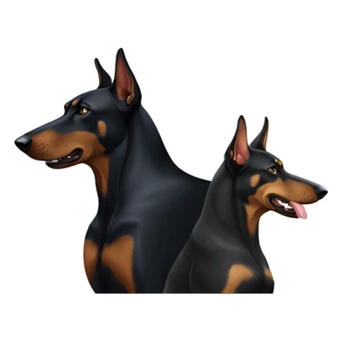 one doberman AND one wolf  sticker
