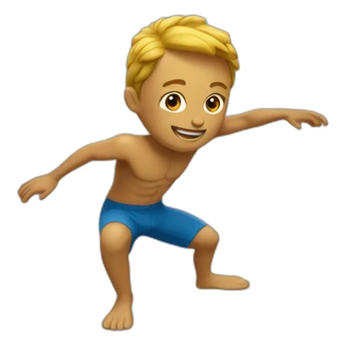 Chat sur un surf sticker