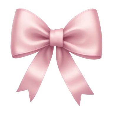 light pink bow with thin ribbon sticker