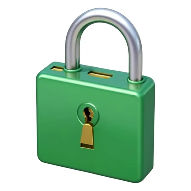 Generate an emoji of a green card locked by a padlock. sticker