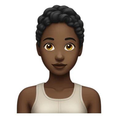 hyperrealistic black youg girl sticker