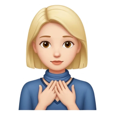 Girl with hands around her neck sticker