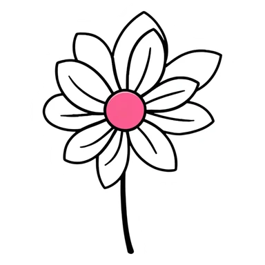 a vibrant, colorful flower sticker