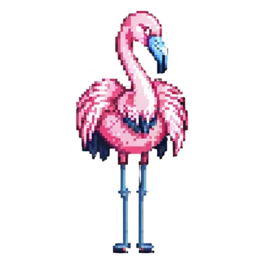 cool flamingo with its tongue out sticker