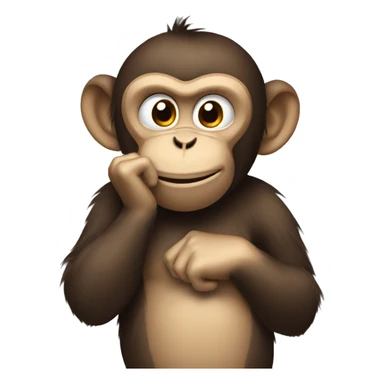Monkey scratching head sticker