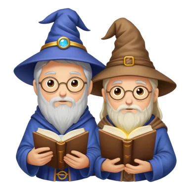 Cozy wizards study sticker