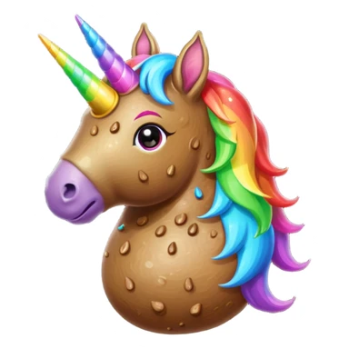 Poop unicorn  sticker
