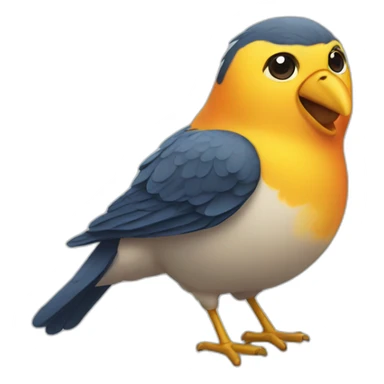 bird pointing his finger sticker