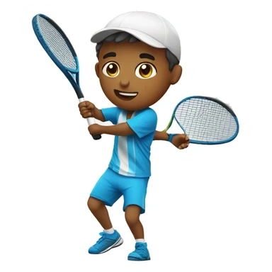 Boy playing padel sticker