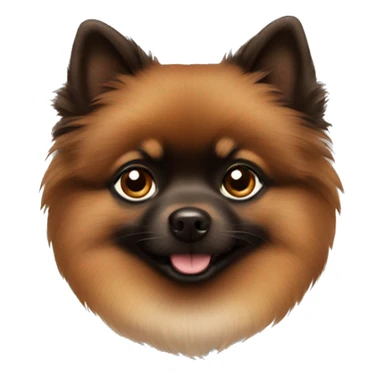 A black and brown Pomeranian spitz dog  sticker