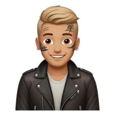 A man in tattoos handsome with flirty smile sticker