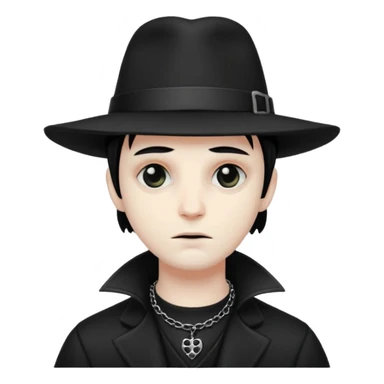 goth man in hat sticker