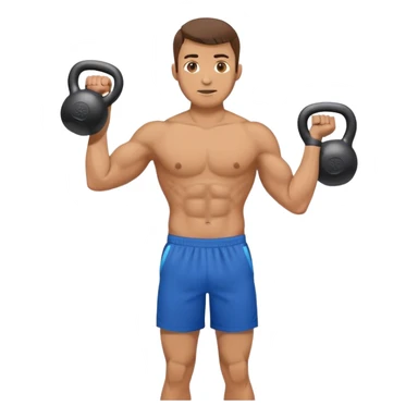 guy with blue shorts Kettlebell Exercises sticker