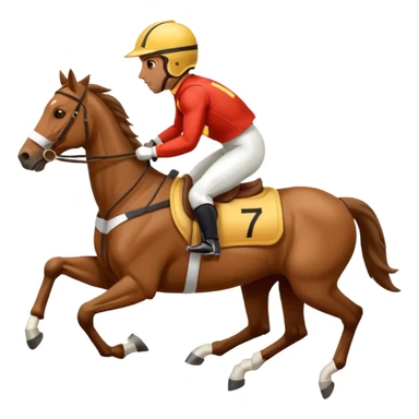 Race track horse sticker