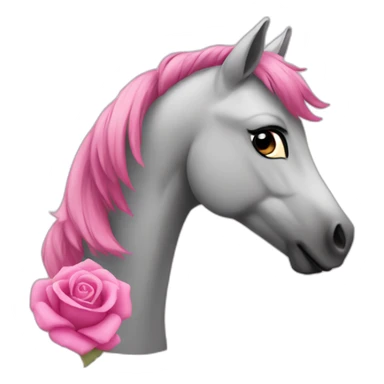un poney rose sticker