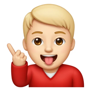 Orta parmak çeken göz kirpmis dilini çıkaran emoji sticker