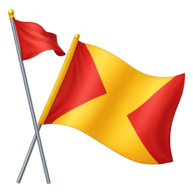  yellow and red flag  sticker