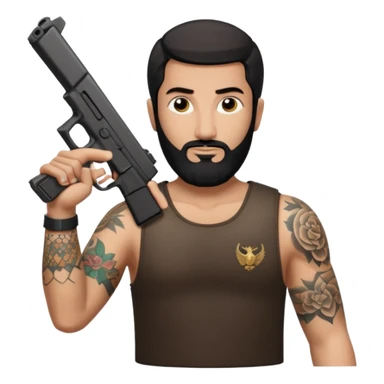 Quiero el rapero dd osama con una glock apuntando cargador largo  sticker