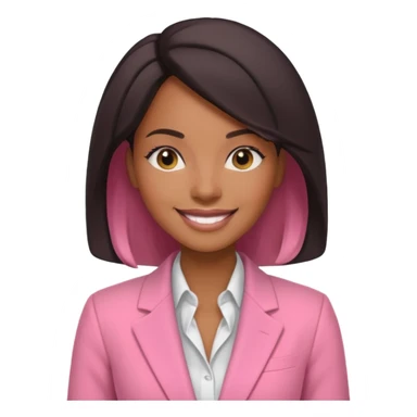 Black business woman in pink sticker