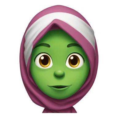 grinch with hijab sticker