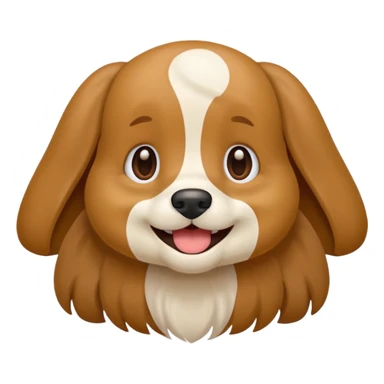 Crie a imagem de uma cachorro sorridente sticker