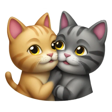 Gay cats kissing sticker