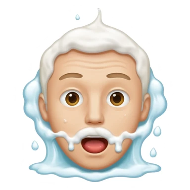 Man with white Liquid coming out of his mouth  sticker