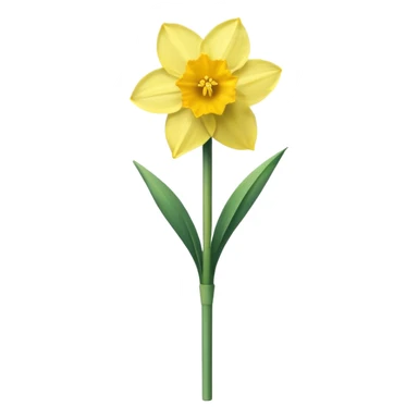 daffodil flower emoji standing straight sticker