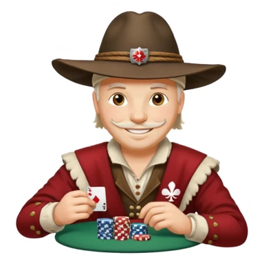 Polish highlander playing poker. sticker