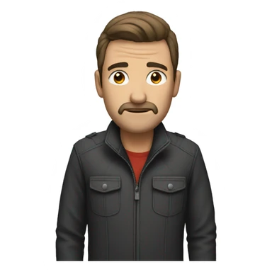 a man hacking sticker