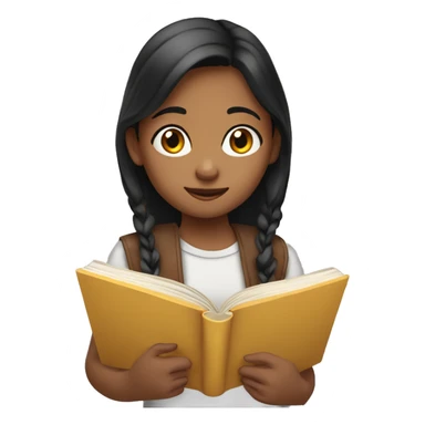 Niña leyendo  sticker