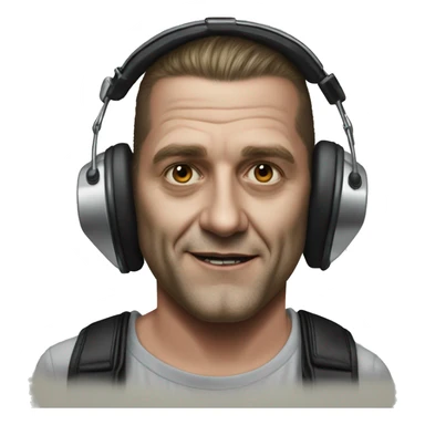 A realistic portrait of Eloy Casagrande drummer of slipknot sticker