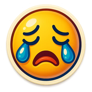Crying Tears rolling down face 
Mouth Pout sticker