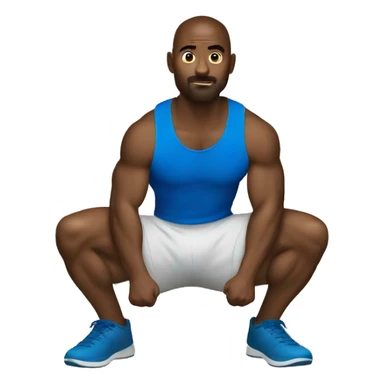 a man doing squat (sport) sticker