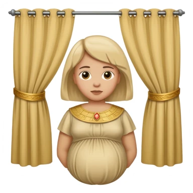 🫃 but with parted middle hair (curtains)  pregnant and in a roman collar  sticker