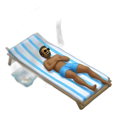 Create a person chilling in the beach, a man sticker