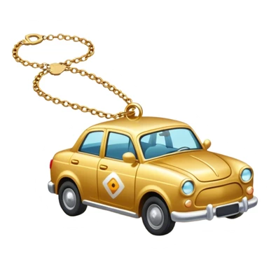 Necklace and car key on the bottom of the sea sticker