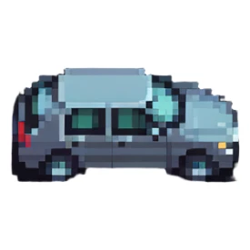 car driving on a dark road at night with stars sticker