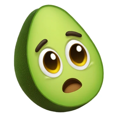 Crying avacado sticker