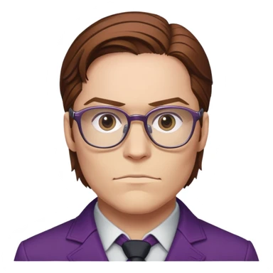 zemo brown hair with glasses marvel from captain america: civil war sticker