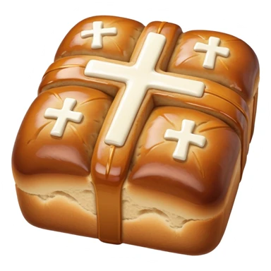 hot cross buns, Easter bread with cross on top sticker