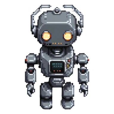 dystopian robot sticker