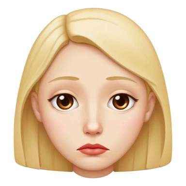 triste con  labios delgaditos super delgados sticker