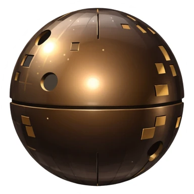 metallic dark brown disco ball sticker